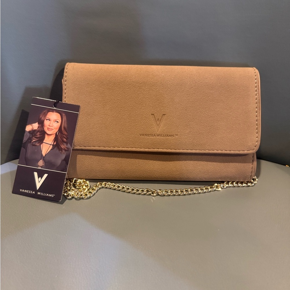 NWT Brown “Fawn” Crossbody Vanessa Williams Clutch Purse Bag
